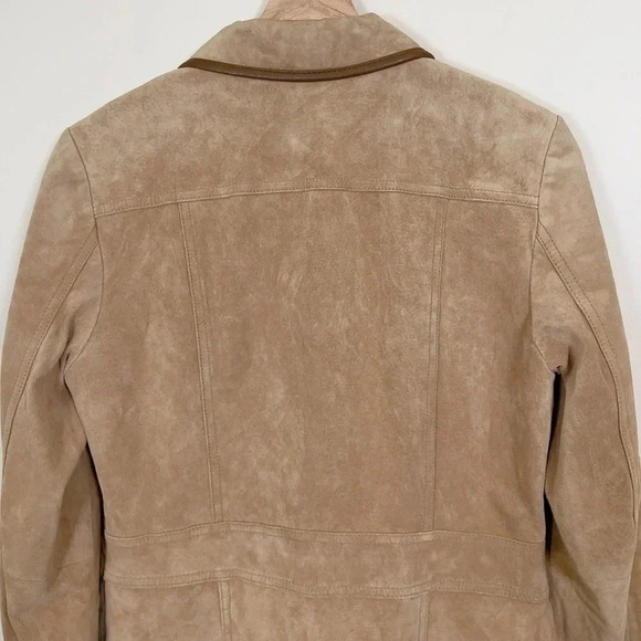 Eddie Bauer Women's Tan Suede Jacket Coat Blazer Small - Picture 12 of 16
